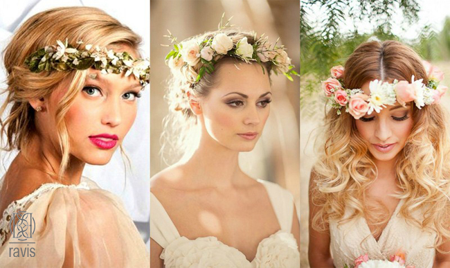مدل مو با تاج گل عروس| تاج گل| عروس| تاج گل عروس| مدل مو| آرایش عروس|مو مناسب براس تاج گل عروس